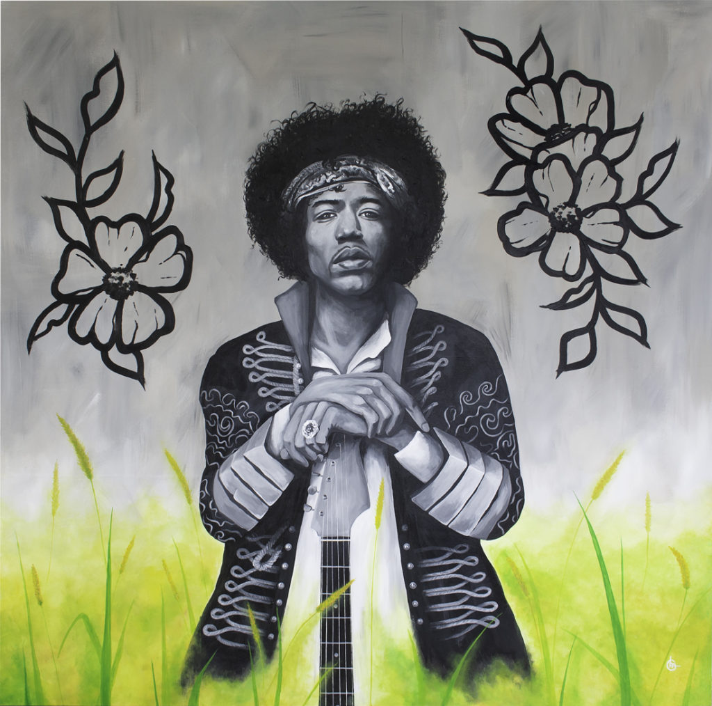 Schilderij Jimi Hendrix - Moderne kunst | CLM Art