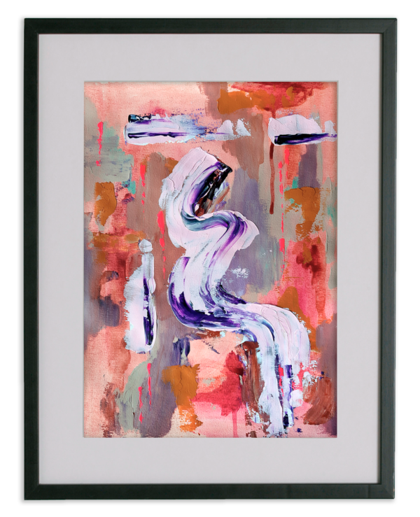 Comfort Pink - Abstract schilderij - kunst - paars | CLM Art